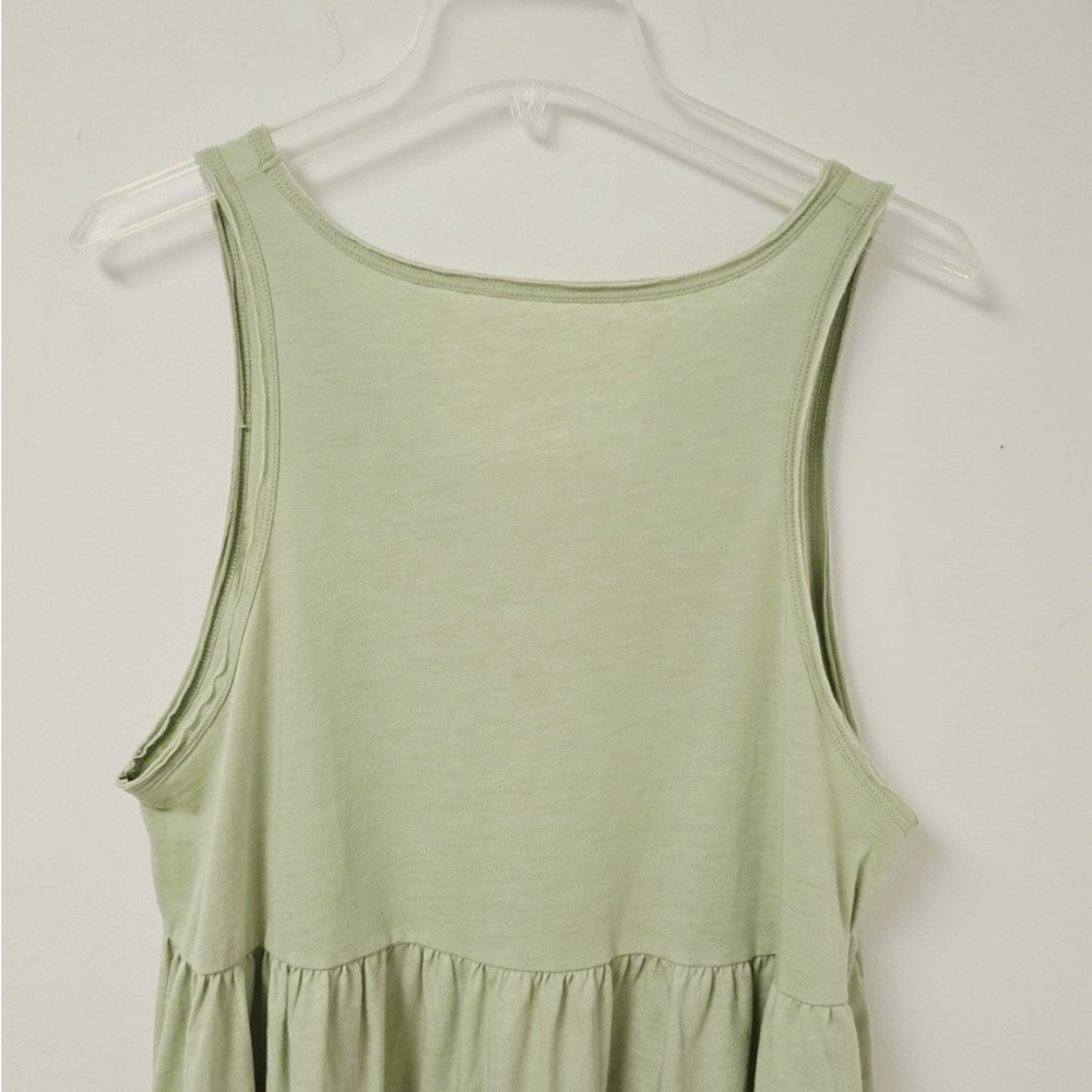 💚 American Eagle Sage Green Tiered Tank Top | Size XL - Picture 3 of 6